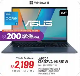 Carsa Asus vivobook 15.6" X1502VA-NJ561W oferta