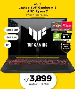 La Curacao ASUS TUF Gaming A16 oferta
