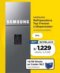 La Curacao Samsung refrigeradora top freezer c/dispensador rt31dg5220s9pe oferta