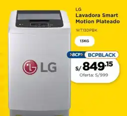 La Curacao LG lavadora smart motion plateado oferta