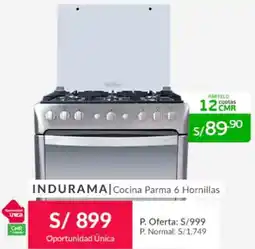 Falabella Indurama cocina parma 6 hornillas oferta