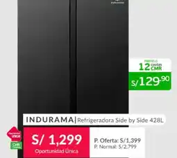 Falabella Indurama refrigeradora side by side 428 L oferta