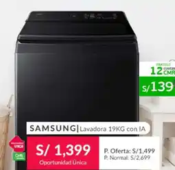 Falabella Samsung lavadora 19 kg oferta