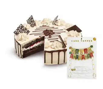 Tottus Torta capuccino mediana y topper feliz navidad oferta