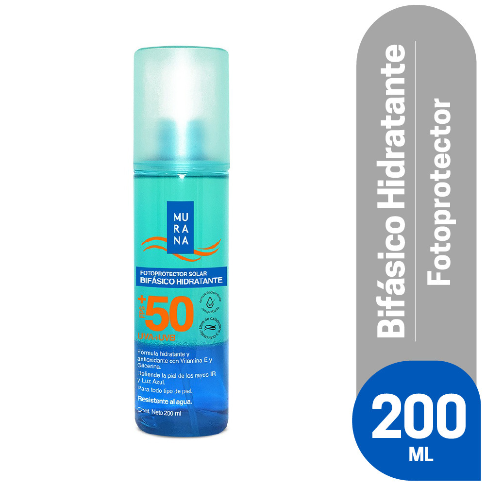 Tottus Fotoprotector solar bifásico hidratante spf 50+ 200ml oferta