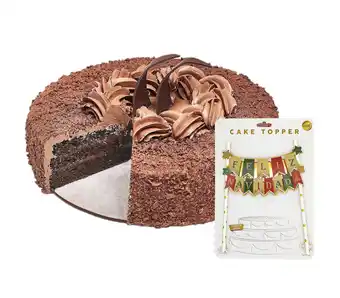 Tottus Torta tres leches chocolate mediana y topper feliz navidad oferta