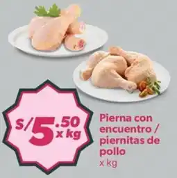 Hiperbodega Precio Uno Pierna con encuentro/ piernitas de pollo oferta