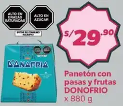 Hiperbodega Precio Uno Donofrio panetón con pasas y frutas oferta