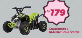 Hiperbodega Precio Uno Cuatrimoto a batería fucsia/verde oferta