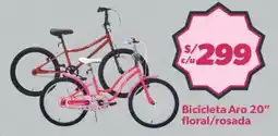 Hiperbodega Precio Uno Aro bicicleta 20" floral/rosada oferta