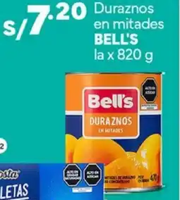 Plaza Vea Bell's duraznos en mitades la oferta