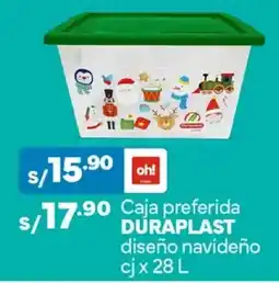 Plaza Vea Duraplast caja preferida diseño navideño cj oferta