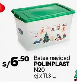 Plaza Vea Polinplast batea navidad N20 cj oferta