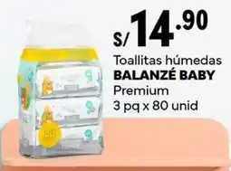 Plaza Vea Balanzé baby toallitas húmedas premium oferta