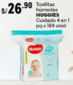Plaza Vea Huggies toallitas húmedas cuidado 4 en 1 oferta