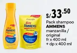 Plaza Vea Ammens pack shampoo manzanilla/ original fr oferta