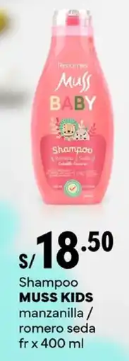 Plaza Vea Muss kids shampoo manzanilla/ romero seda fr oferta