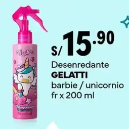 Plaza Vea Gelatti desenredante barbie/unicornio fr oferta