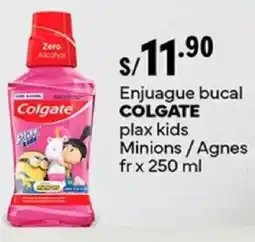 Plaza Vea Colgate enjuague bucal plax kids minions/agnes fr oferta