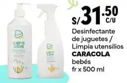 Plaza Vea Caracola desinfectante de juguetes / limpia utensilios bebés fr oferta