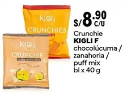 Plaza Vea Kigli f crunchie chocolúcuma / zanahoria / puff mix bl oferta