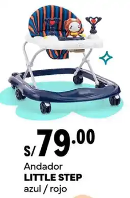 Plaza Vea Little step andador azul/rojo oferta