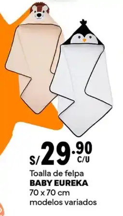 Plaza Vea Baby eureka toalla de felpa oferta