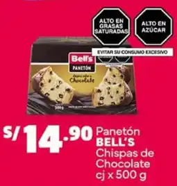 Plaza Vea Bell's panetón chispas de chocolate cj oferta