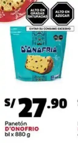 Plaza Vea D'onofrio panetón cj oferta