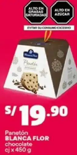 Plaza Vea Blanca flor panetón chocolate cj oferta
