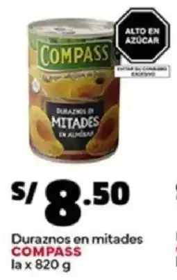 Plaza Vea Compass duraznos en mitades la oferta