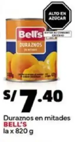 Plaza Vea Bell's duraznos en mitades la oferta