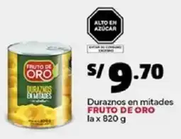 Plaza Vea Fruto de oro duraznos en mitades la oferta