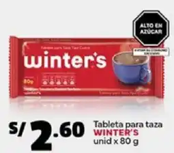 Plaza Vea Winter's tableta para taza oferta