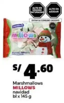 Plaza Vea Millows marshmallows navidad bl oferta