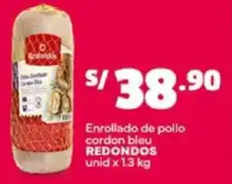 Plaza Vea Redondos enrollado de pollo cordon bleu oferta