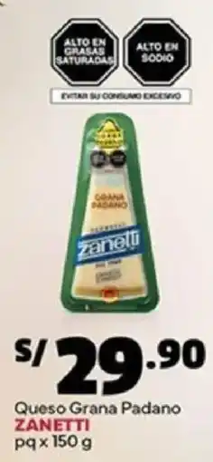 Plaza Vea Zanetti queso grana padano pq oferta