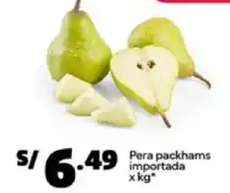 Plaza Vea Pera packhams importada oferta