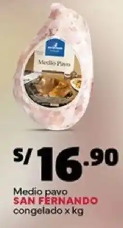 Plaza Vea San fernando medio pavo congelado oferta