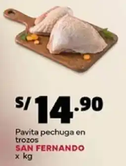 Plaza Vea San fernando pavita pechuga en trozos oferta