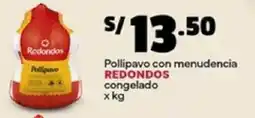Plaza Vea Redondos pollipavo con menudencia congelado oferta