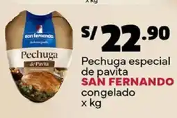 Plaza Vea San fernando pechuga especial de pavita congelado oferta