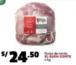 Plaza Vea El buen corte guiso de cerdo oferta