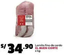 Plaza Vea El buen corte lomito fino de cerdo oferta