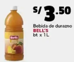 Plaza Vea Bell's bebida de durazno oferta