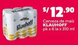 Plaza Vea Klauhoff cerveza de maíz oferta