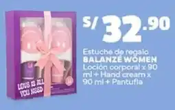 Plaza Vea Balanzé women estuche de regalo loción corporal oferta
