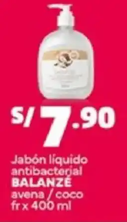 Plaza Vea Balanze jabón líquido antibacterial fr oferta