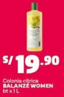 Plaza Vea Balanze women colonia citrica bt oferta