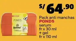 Plaza Vea Ponds pack anti manchas serum fr oferta